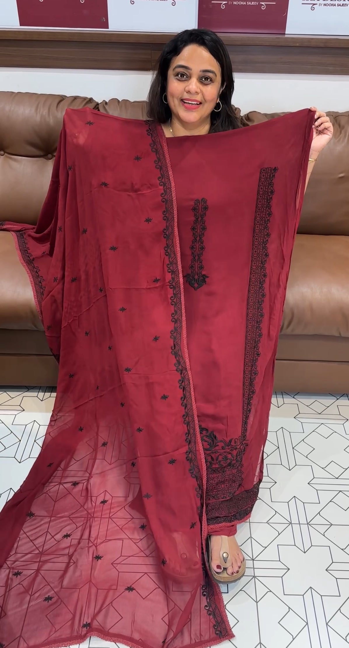 GEORGETTE UNSTITCHED SALWAR SUITS - IHA 26220