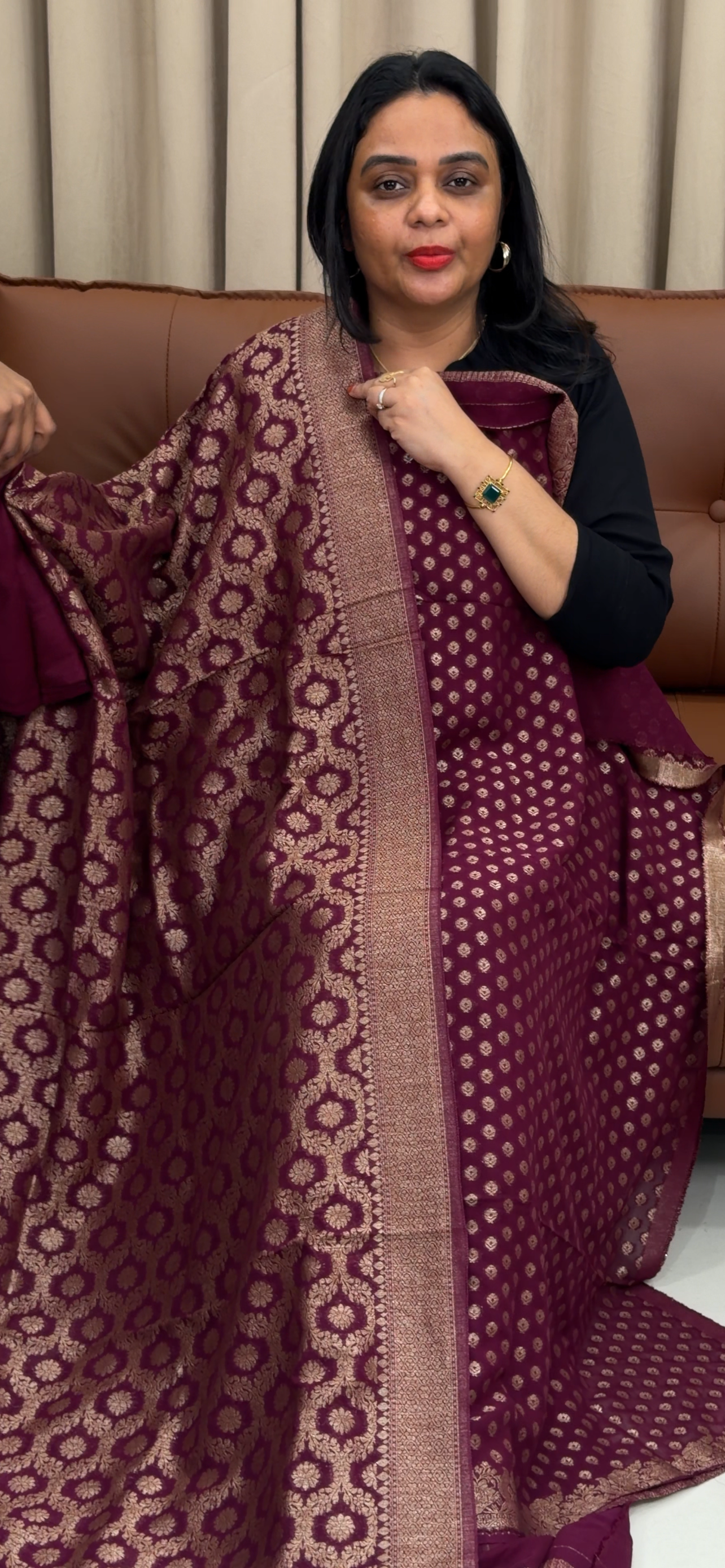 BANARASI UNSTITCHED SALWAR SUITS - IHA 33443