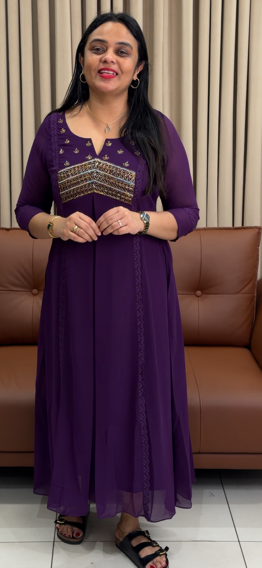 IHA'S IN-HOUSE HANDWORKED LONG ALINE TOPS - IHA 34387