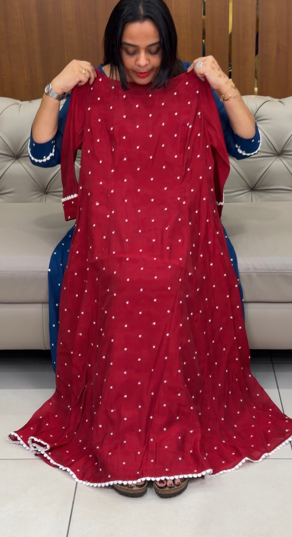 IHA'S IN-HOUSE MUL CHANDRI ALINE TOPS - IHA 31908