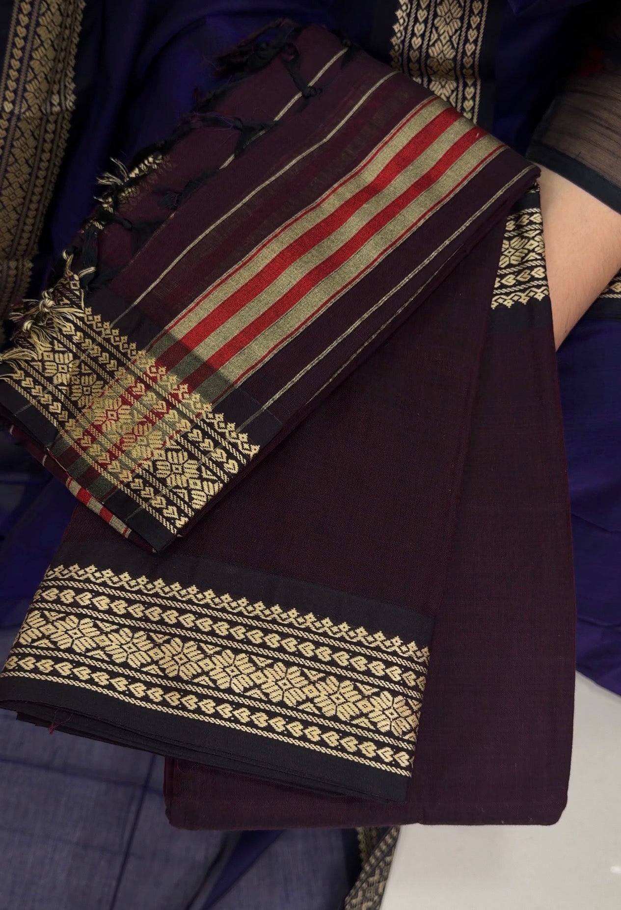 HANDLOOM COTTON UNSTITCHED SALWAR SUITS - IHA 34198
