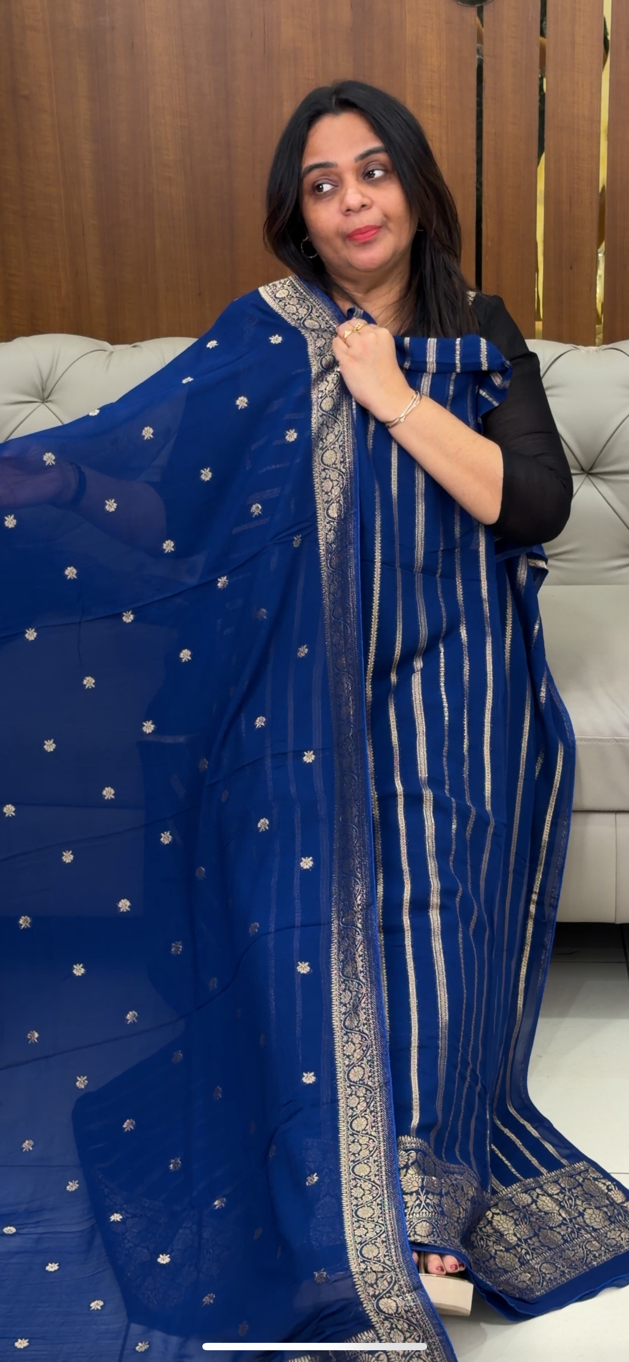 VISCOSE GEORGETTE UNSTITCHED SALWAR SUITS - IHA 29030