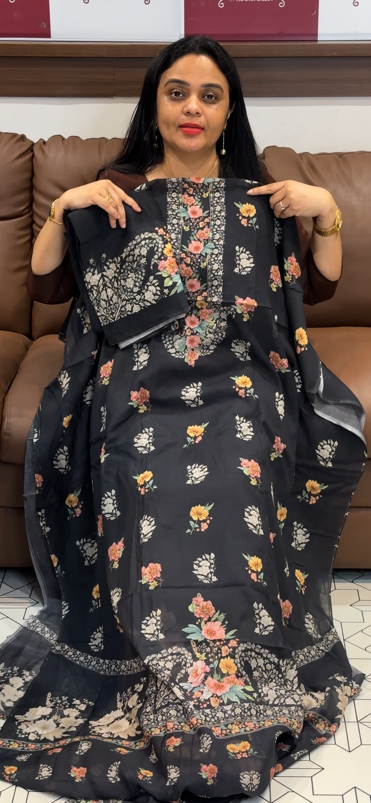 MUSLIN SILK UNSTITCHED SALWAR SUITS - IHA 35561