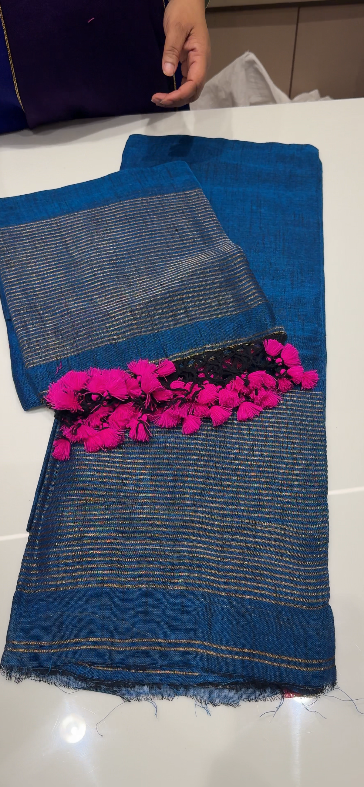 LINEN JAMDANI UNSTITCHED SALWAR -  IHA 35446
