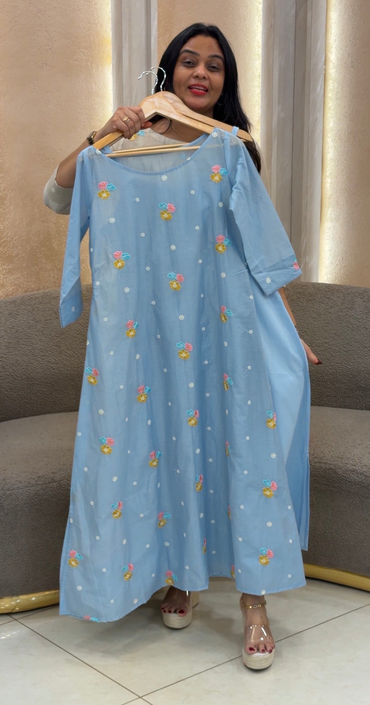 IHA'S IN-HOUSE MUL CHANDERI TOP - IHA 32947