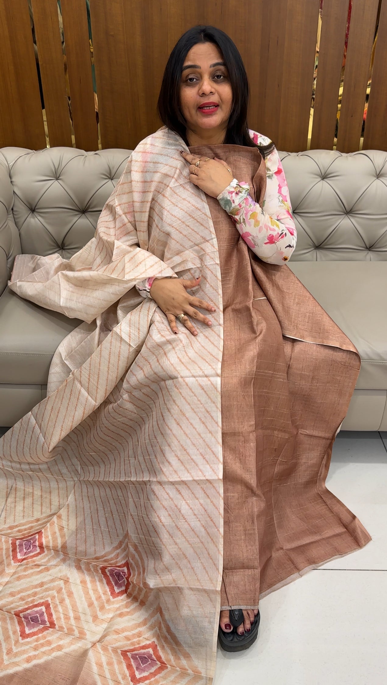SEMI TUSSUR UNSTITCHED SALWAR SUITS - IHA 26080