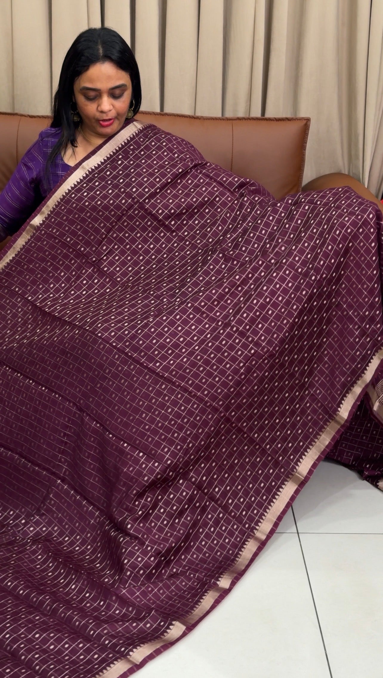 MUL CHANDERI SAREES - IHA 33876