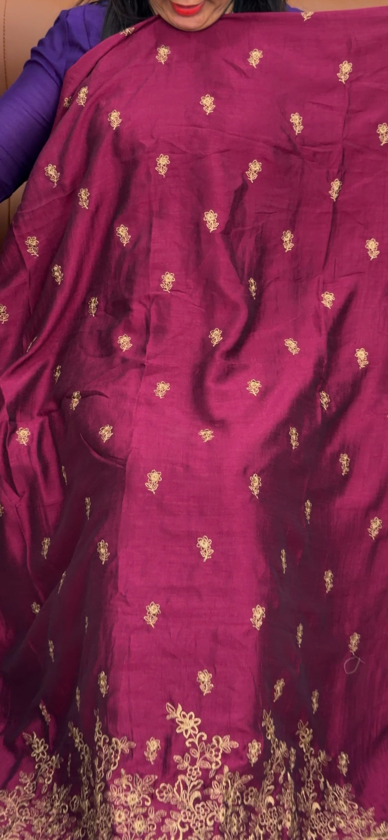 SEMI RAW SILK UNSTITCHED SALWAR SUITS - IHA 33429