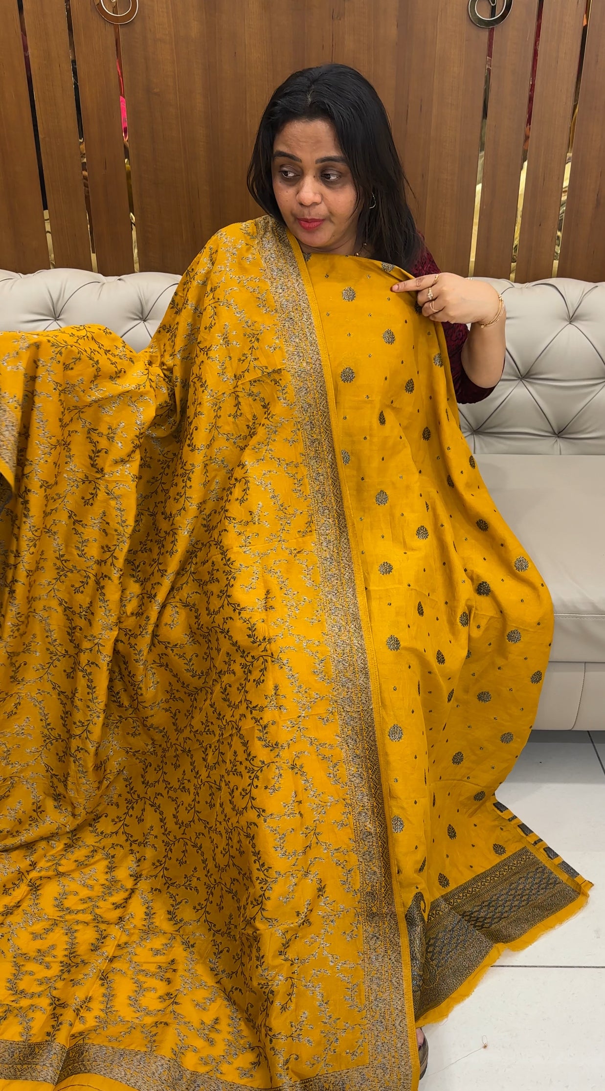 SEMI BANARASI UNSTITCHED SALWAR SUITS - IHA 26393