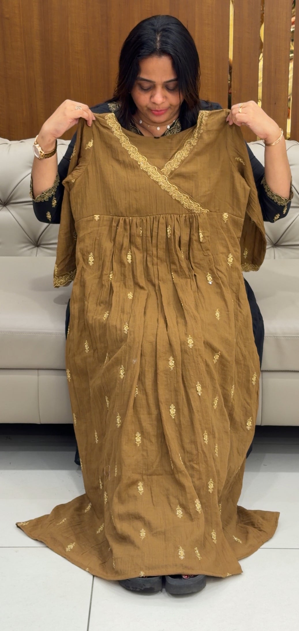 MUL CHANDERI ALINE TOPS - IHA 28742