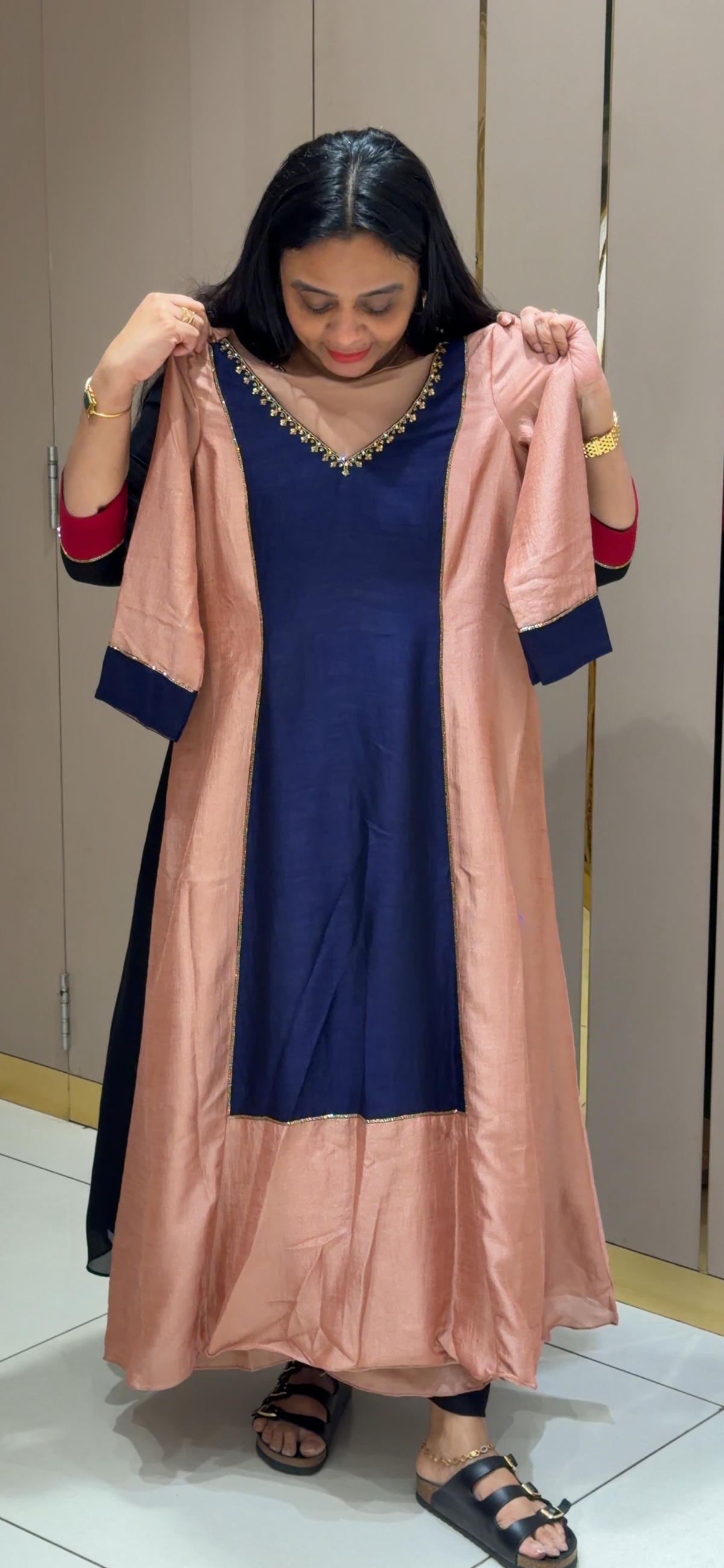 IHA'S IN-HOUSE HANDWORKED SLITTED TOPS - IHA 35421