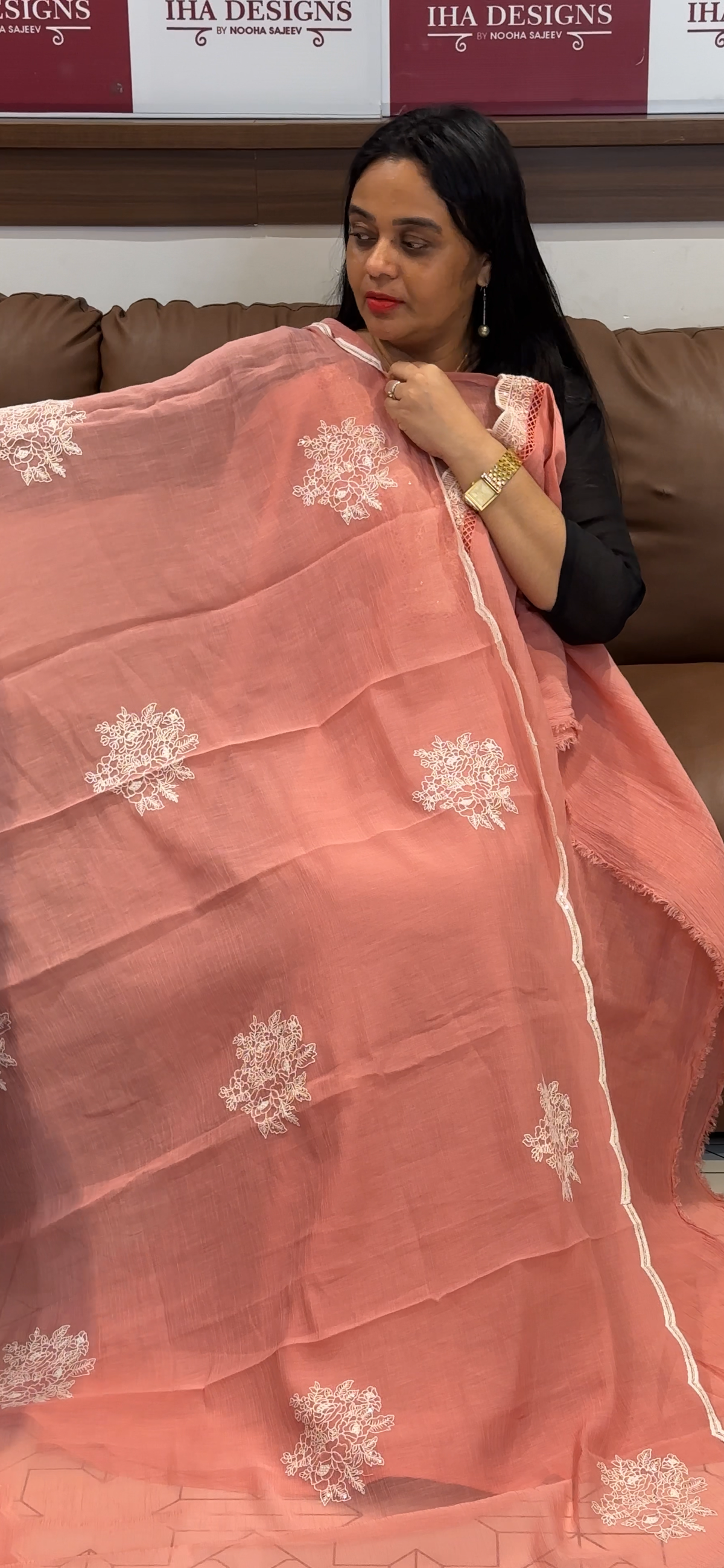 MUL CRUSHED UNSTITCHED SALWAR SUITS - IHA 35594