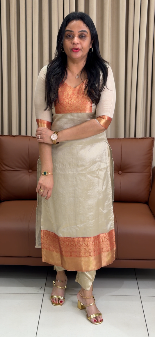IHA'S IN-HOUSE TISSUE LONG SLITTED TOPS - IHA 34346