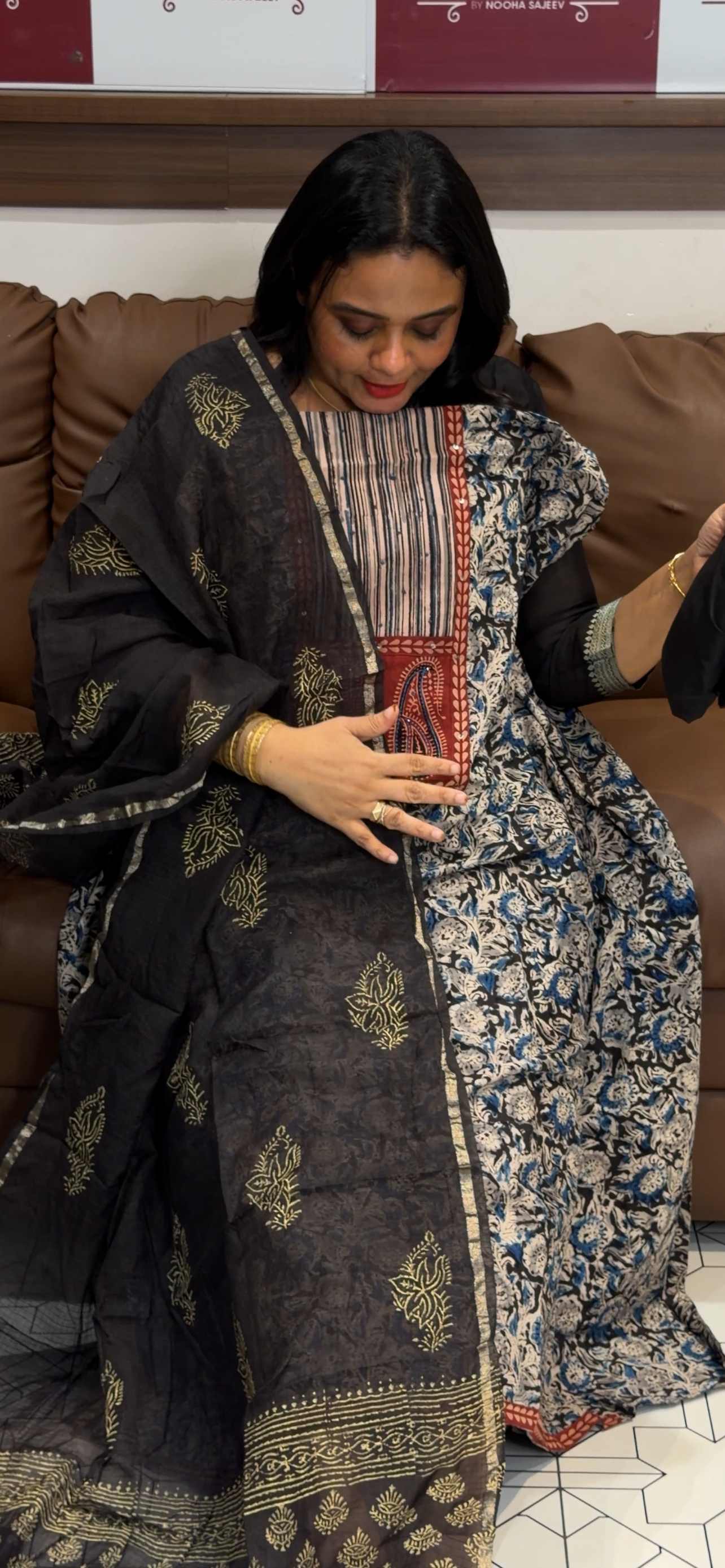 PRINTED UNSTITCHED SALWAR SUITS - IHA 33109