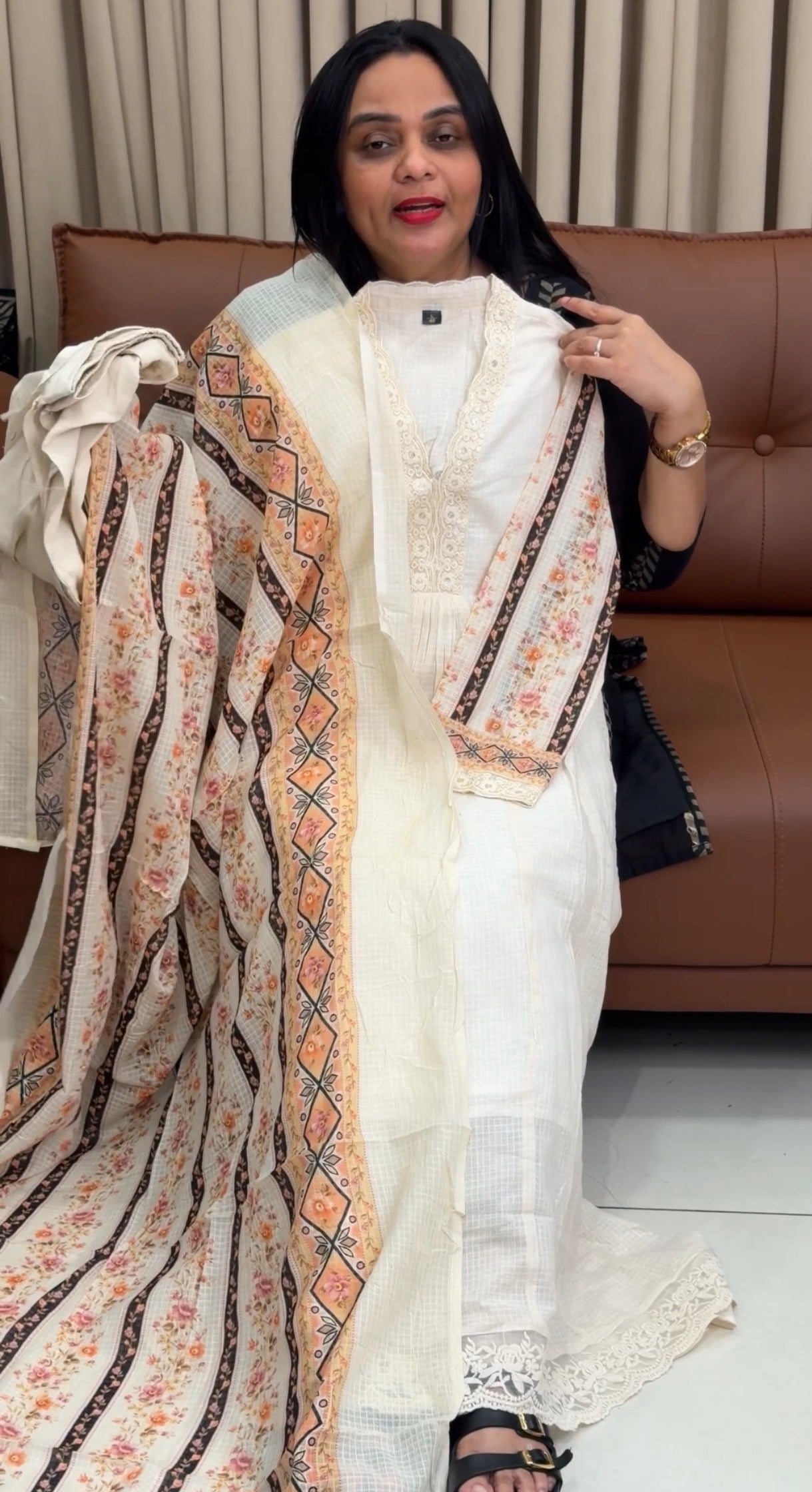 OFFER SALES KOTA COTTON TOP,BOTTOM AND DUPATTA - IHA 34695