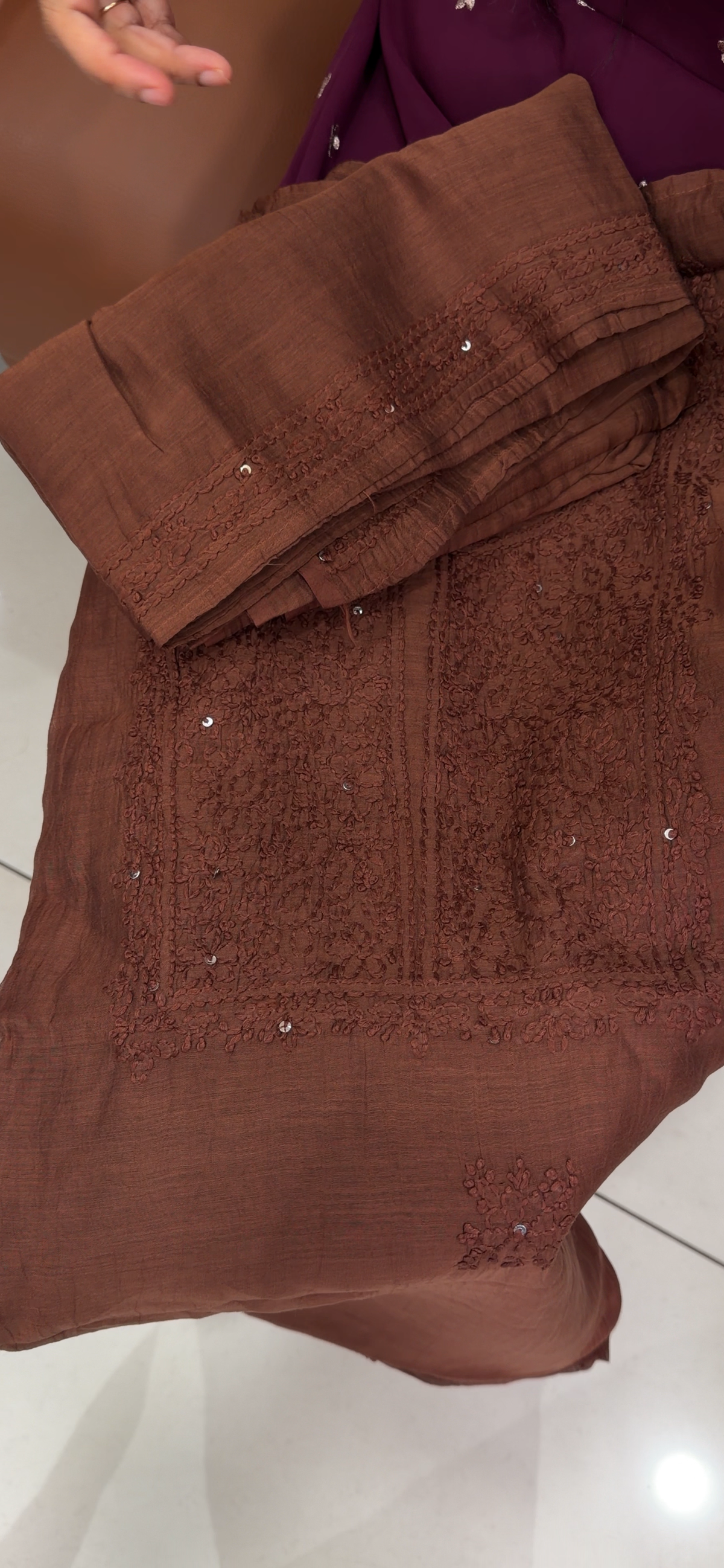 CHIKANKARI UNSTITCHED SALWAR SUITS - IHA 35801