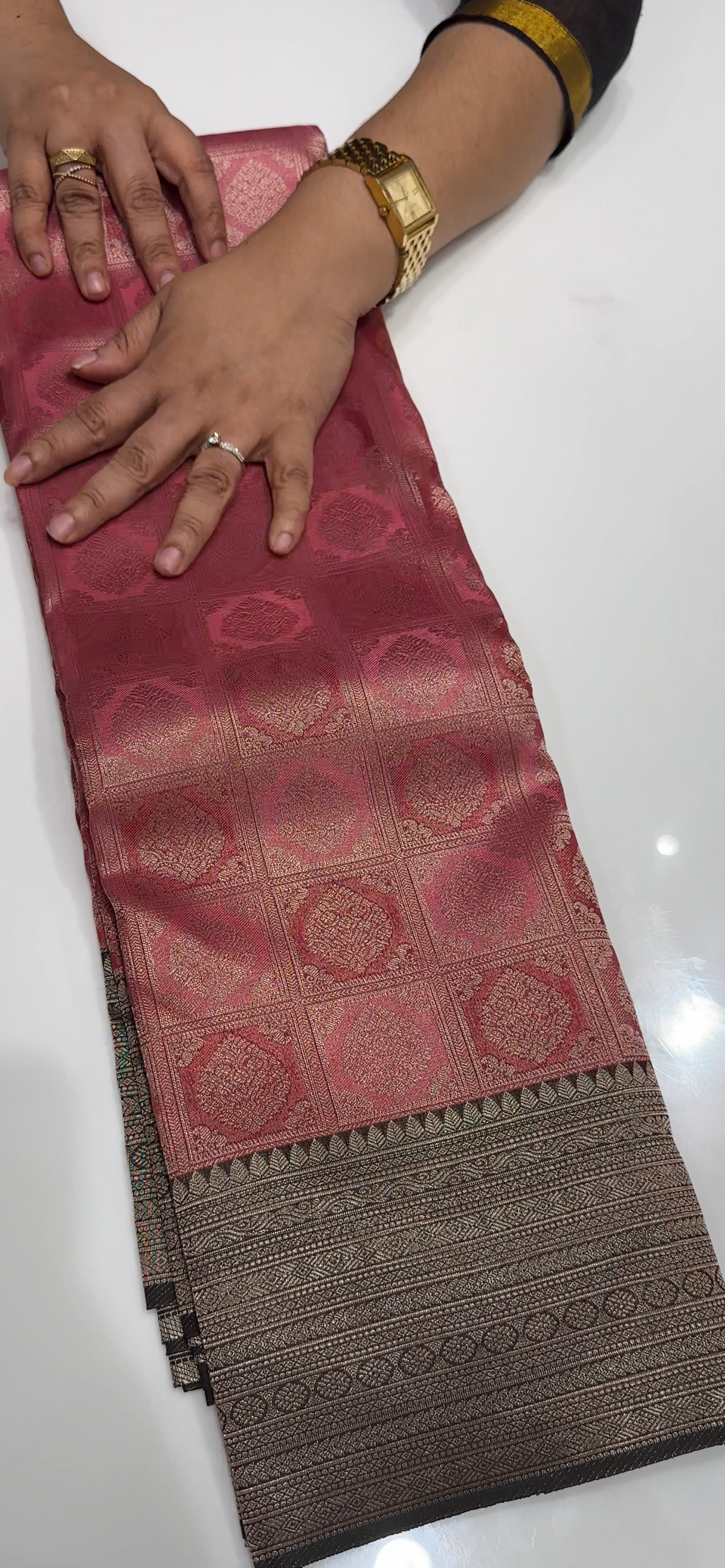 SEMI BROCADE SAREES - IHA 35615