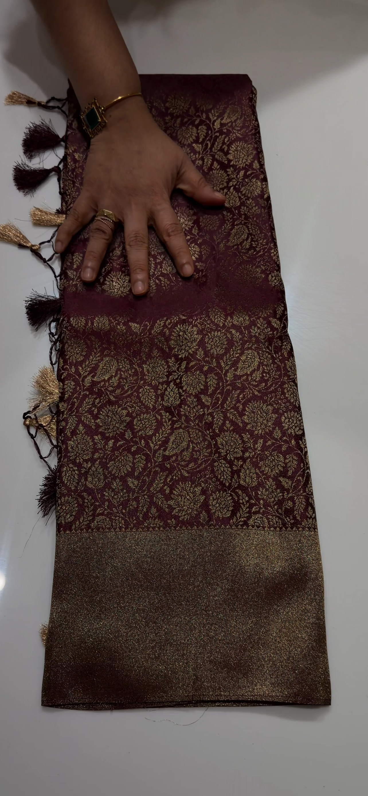 SEMI BROCADE SAREES - IHA 34536