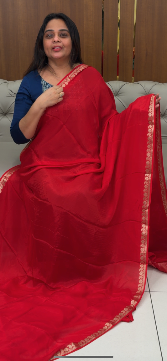 CRAPE SILK SAREES - IHA 29122