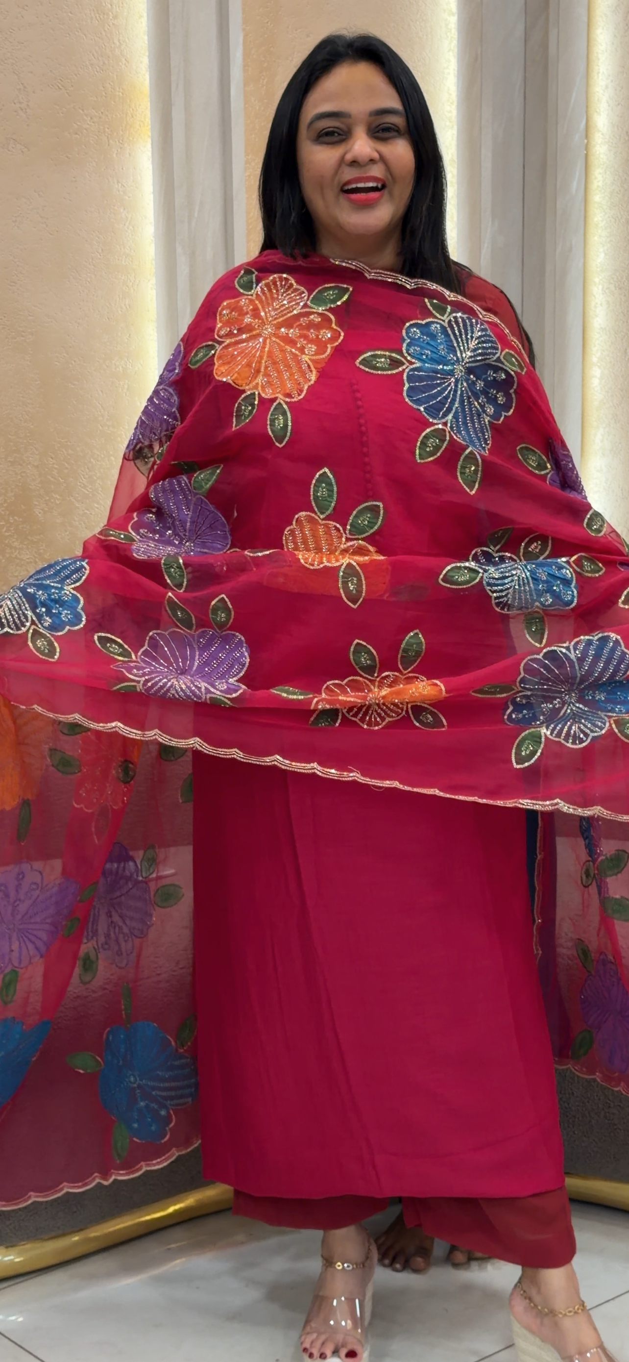 SEMI RAW SILK UNSTITCHED SALWAR SUITS - IHA 32979