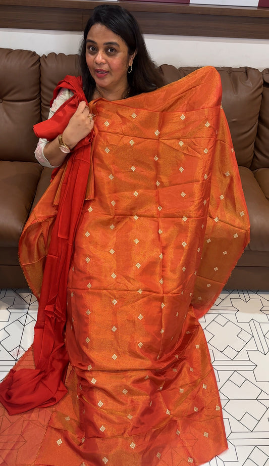 TISSUE UNSTITCHED SALWAR SUITS - IHA 26477