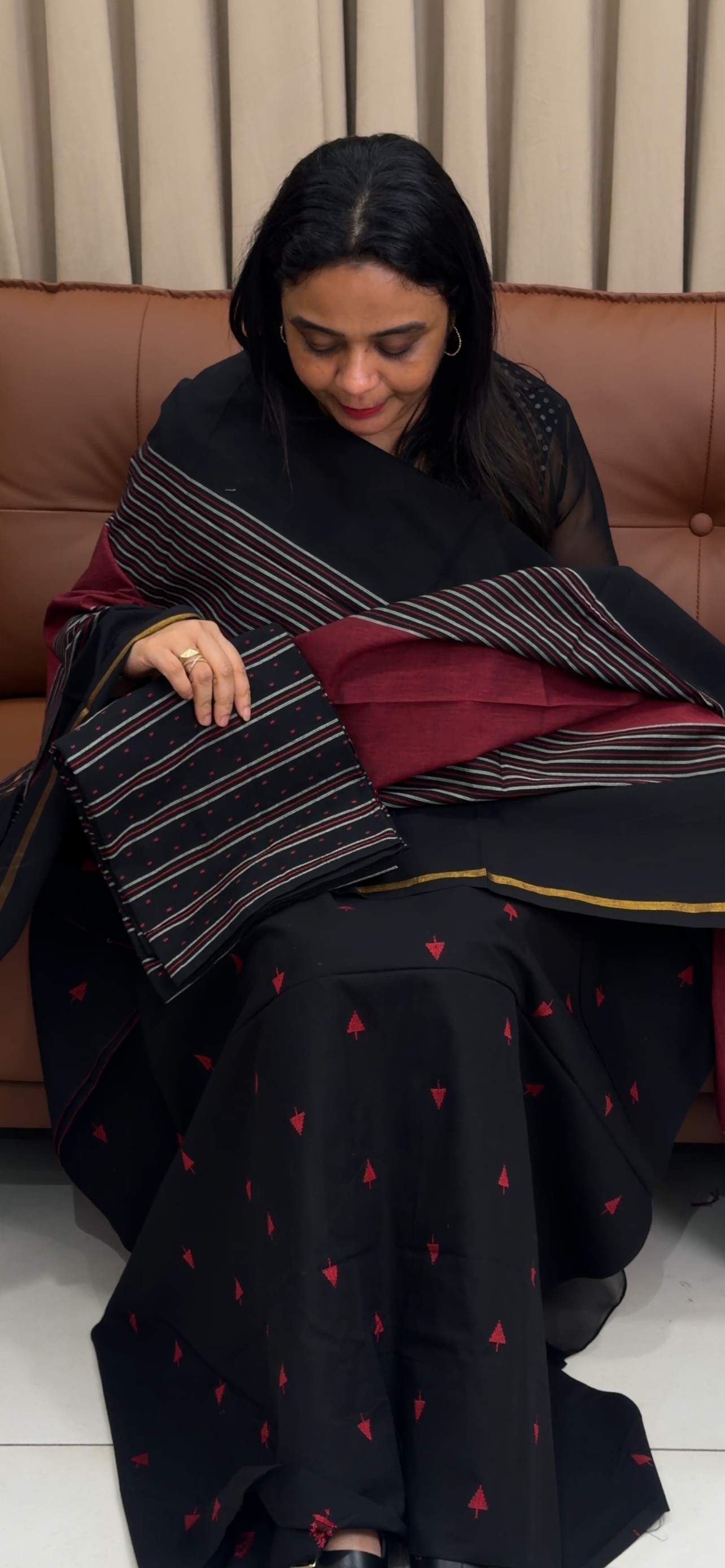 HANDLOOM COTTON UNSTITCHED SALWAR SUITS - IHA 33915