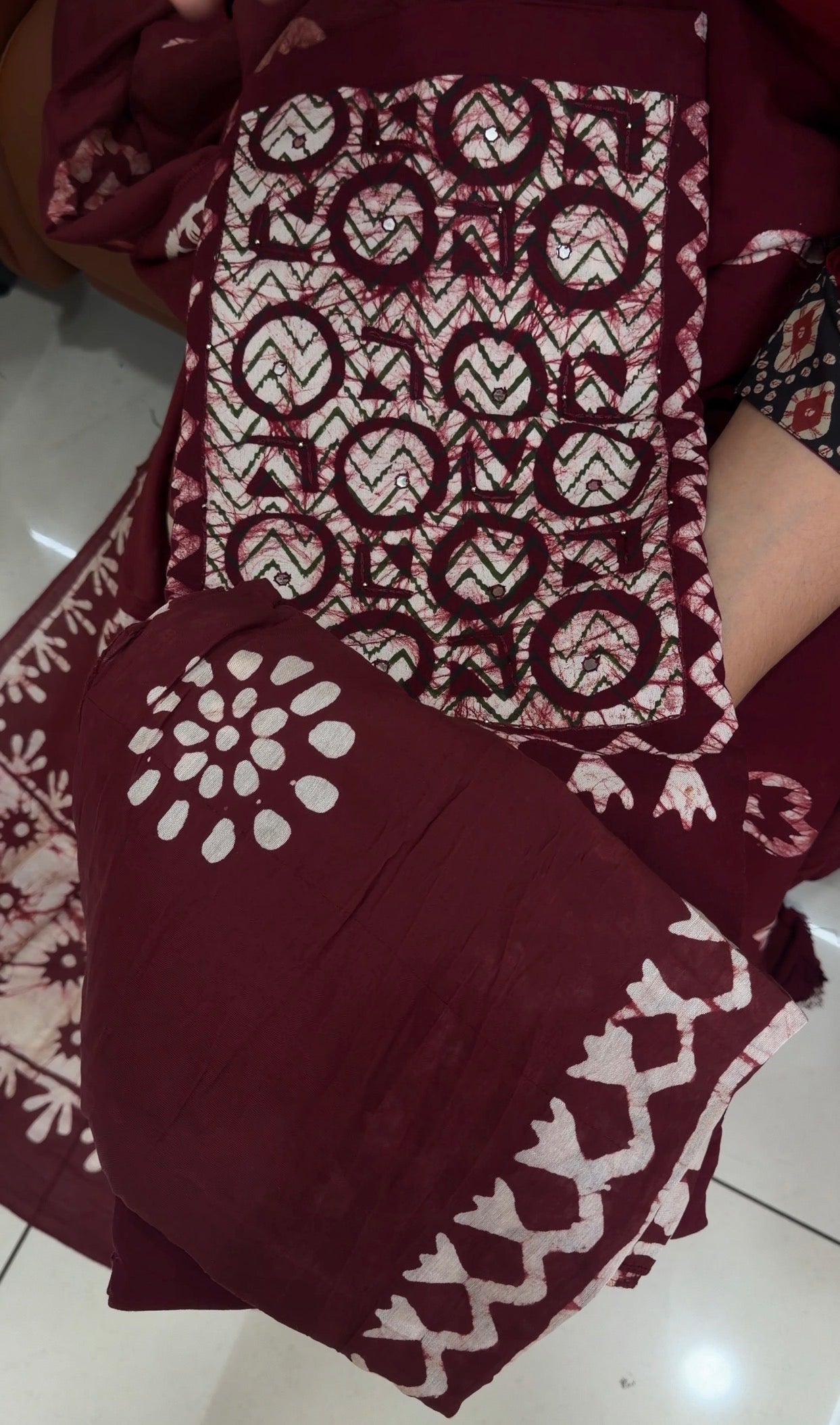 BATIK PRINTED UNSTITCHED SALWAR SUTS - IHA 34966