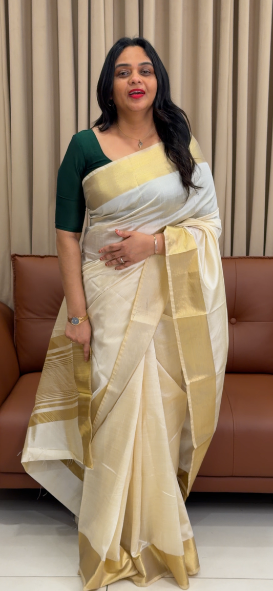 SEMI RAW SILK SAREES - IHA 33758