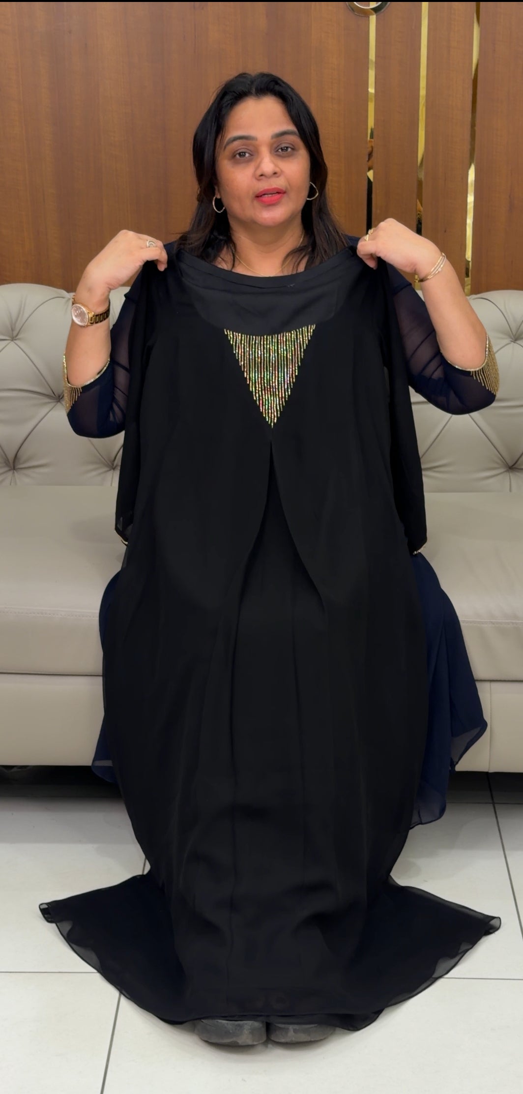 IHA'S IN-HOUSE GEORGETTE ALINE TOPS - IHA 29002