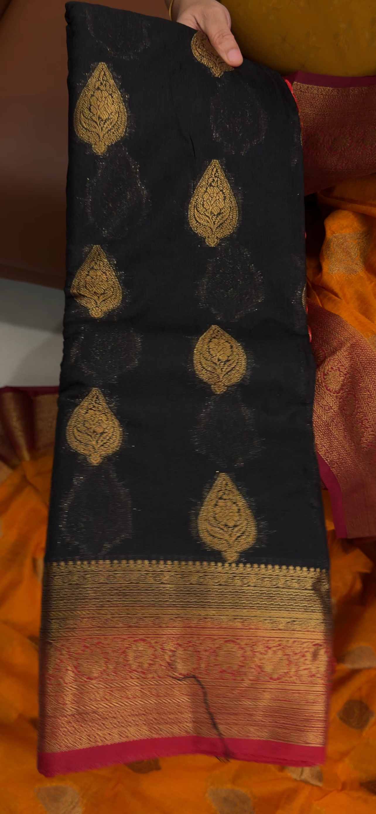 SEMI BANARASI SAREES - IHA 34411