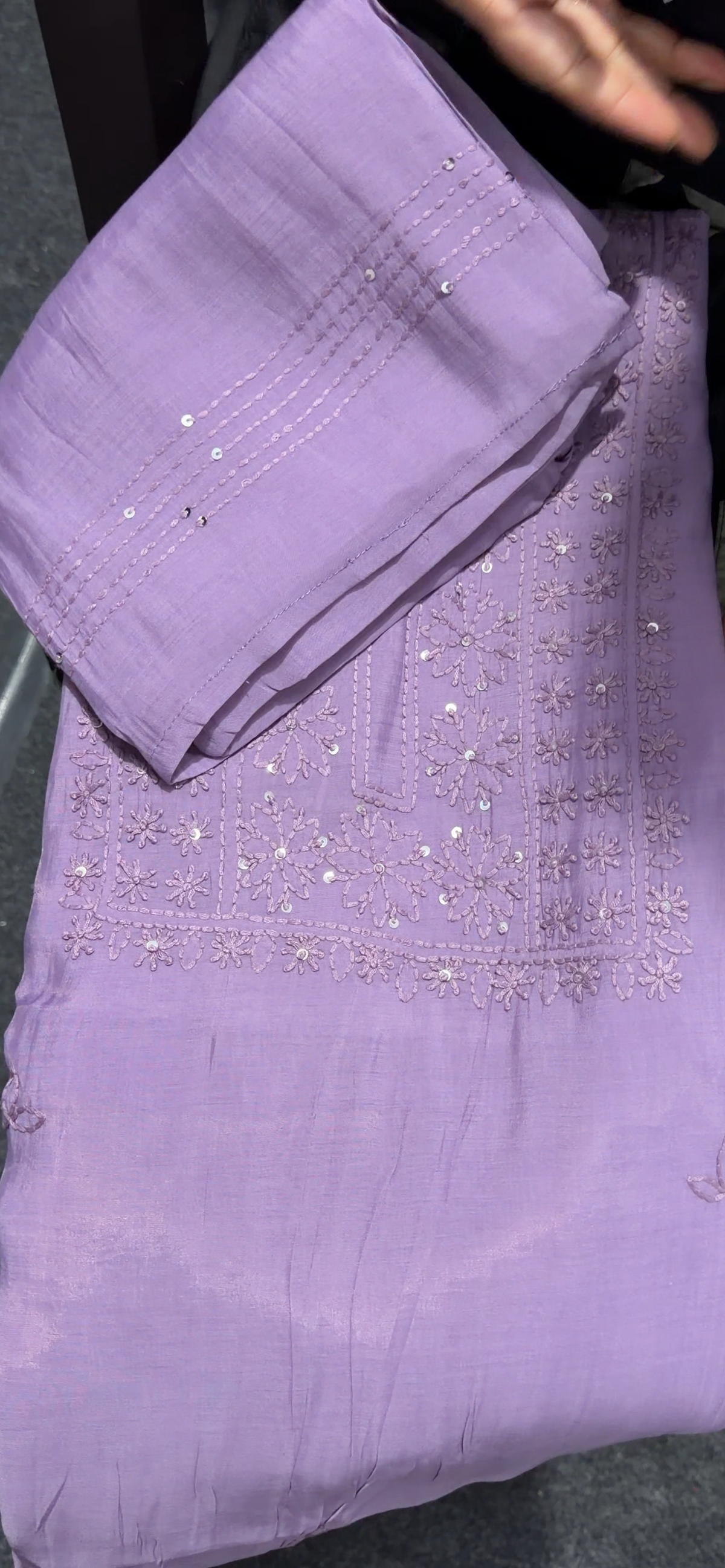 LUCKNOWI CHIKANKARI UNSTITCHED SALWAR SUITS - IHA 36049