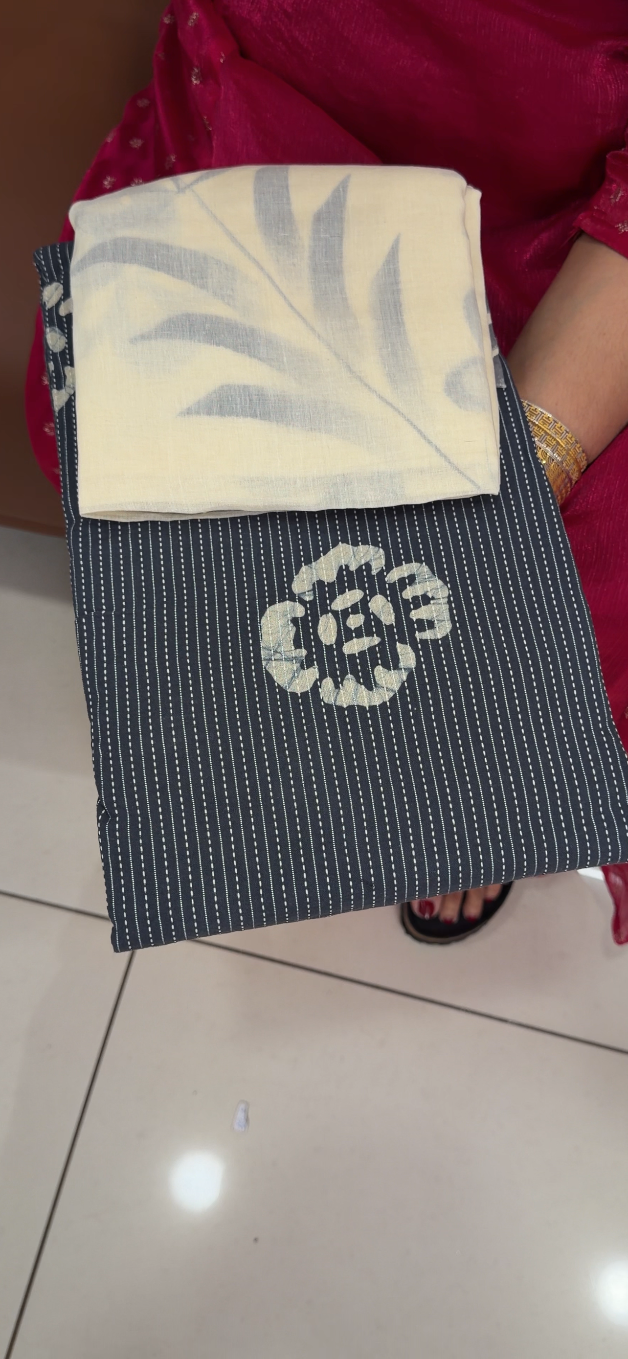 COTTON UNSTITCHED SALWR SUITS - IHA 34044