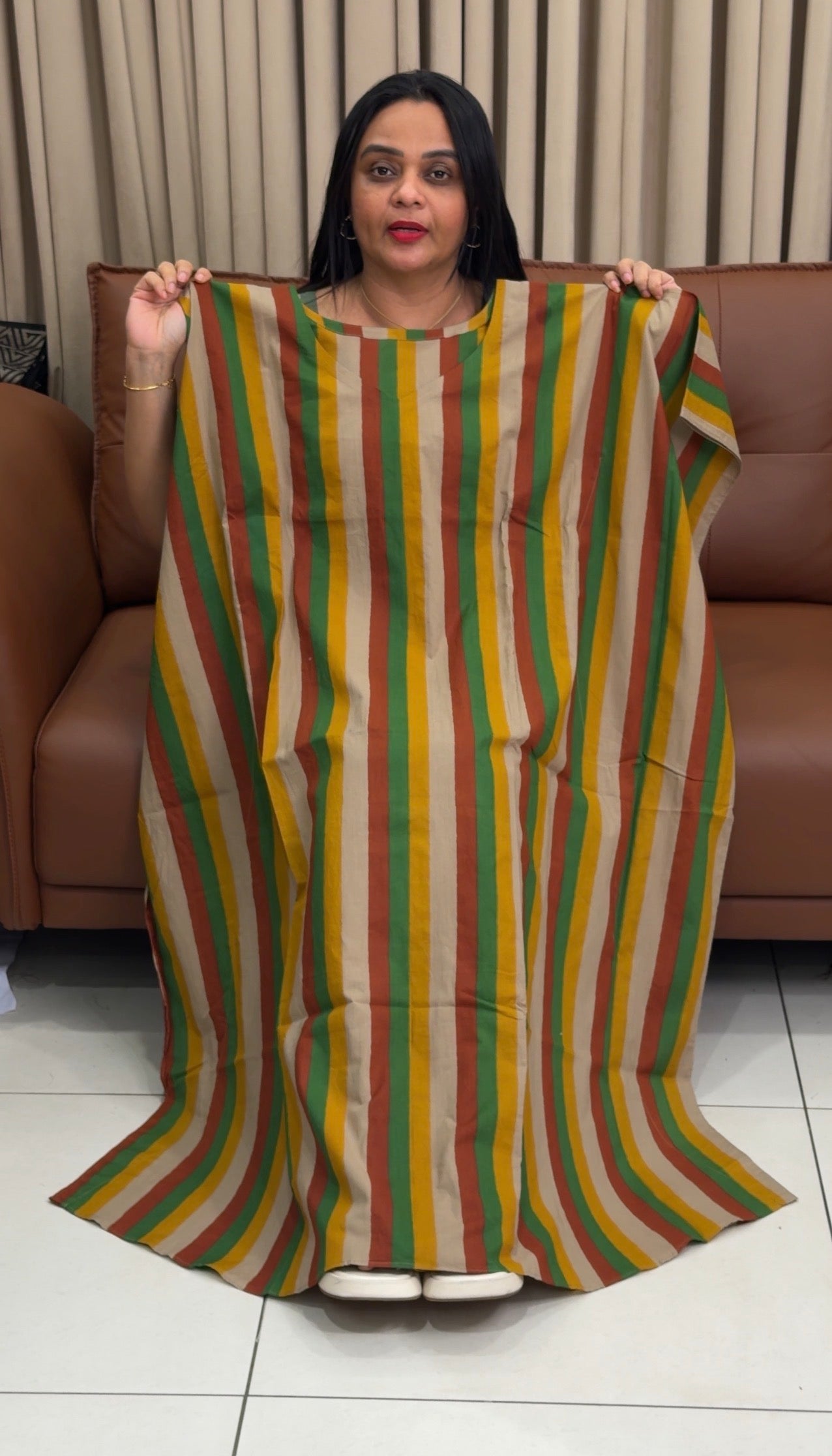 IHA'S IN-HOUSE COTTON KAFTAN TOPS - IHA 34691