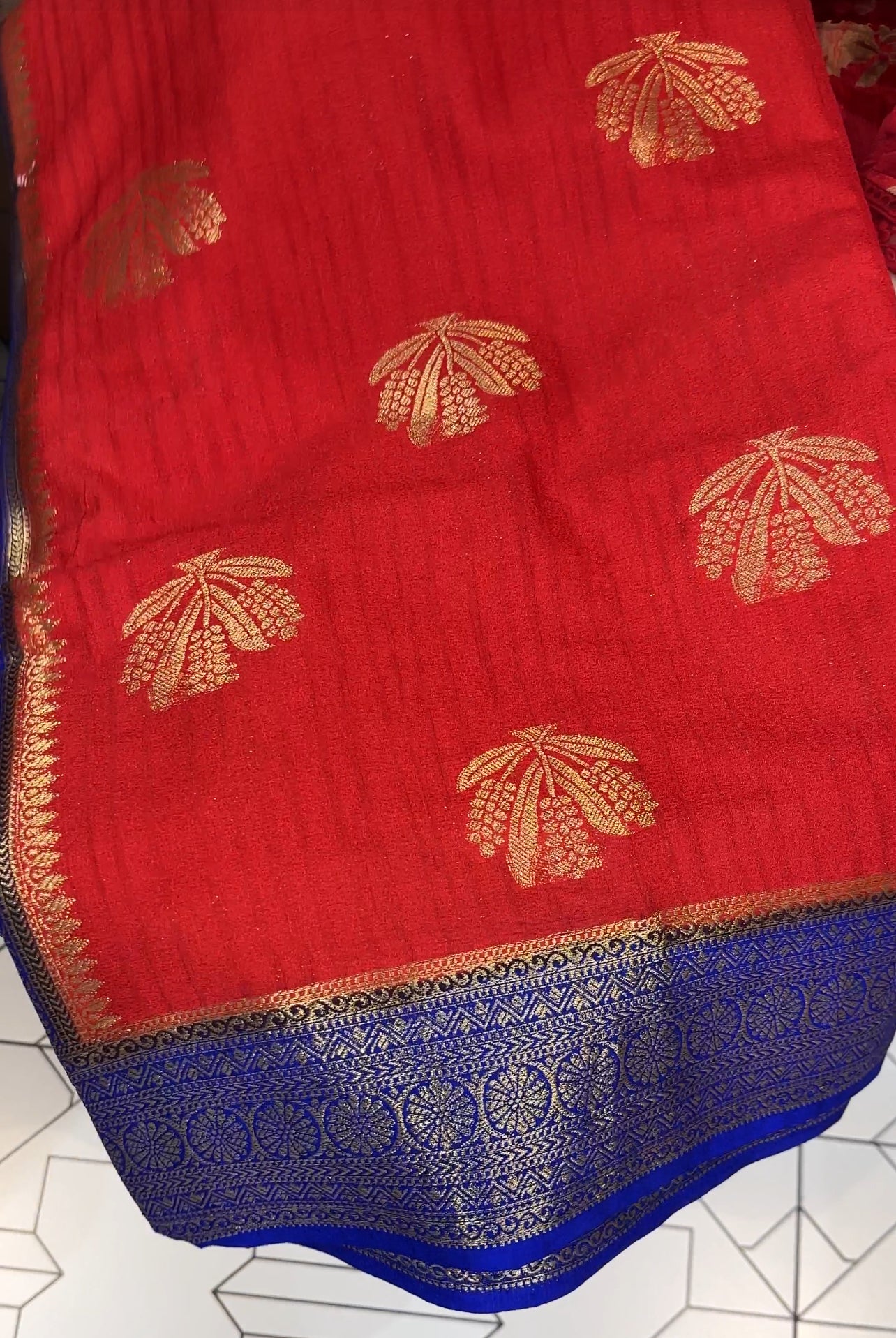 SEMI BANARASI SAREES - IHA 19682