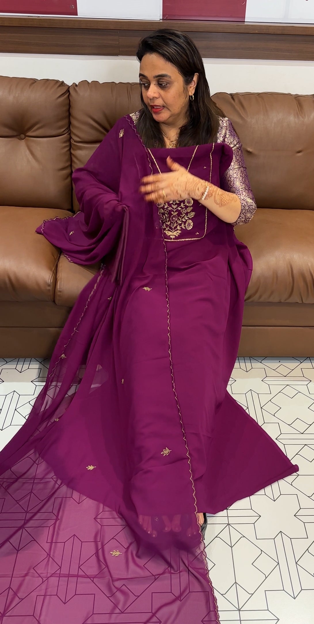 FAUX GEORGETTE UNSTITCHED SALWAR SUITS - IHA 23789