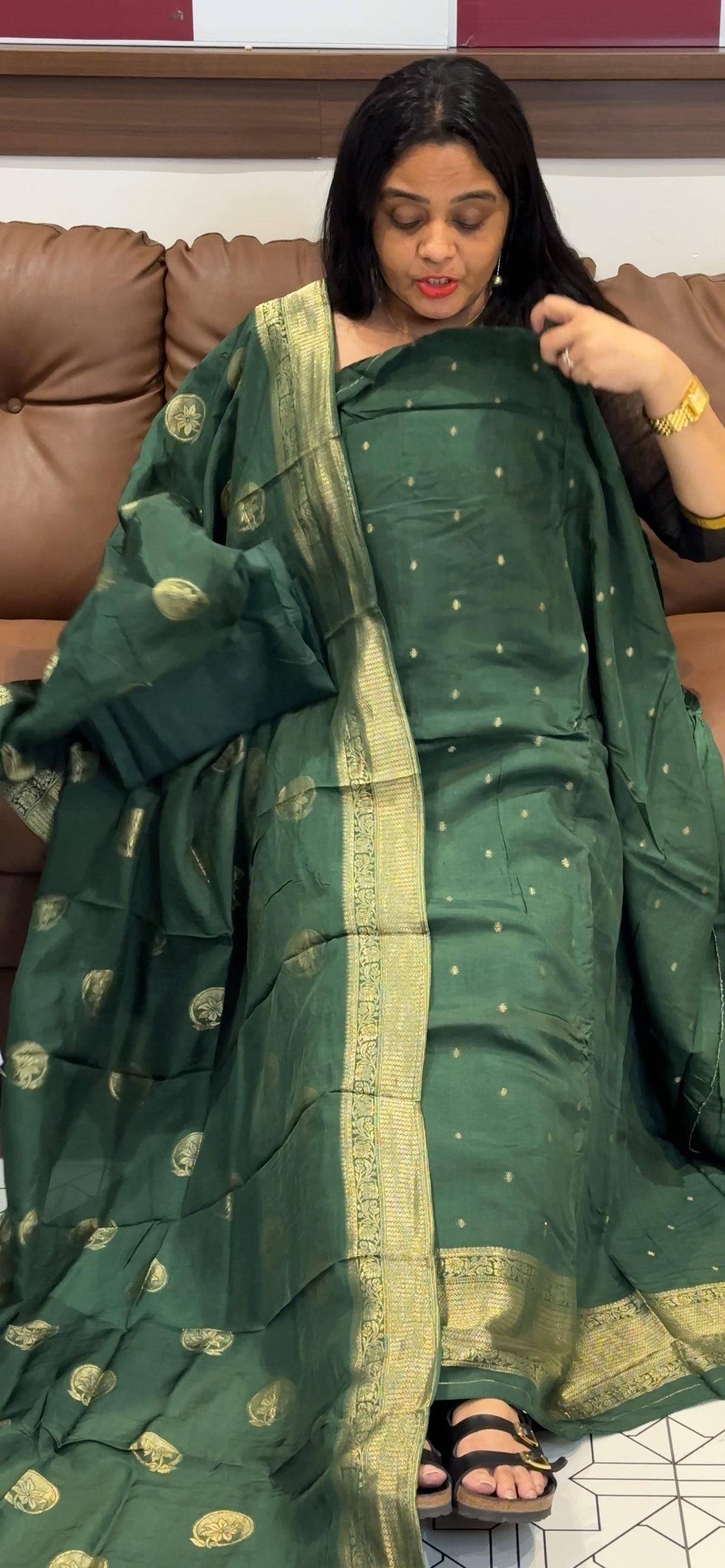 BANARASI UNSTITCHED SALWAR SUITS - IHA 35531