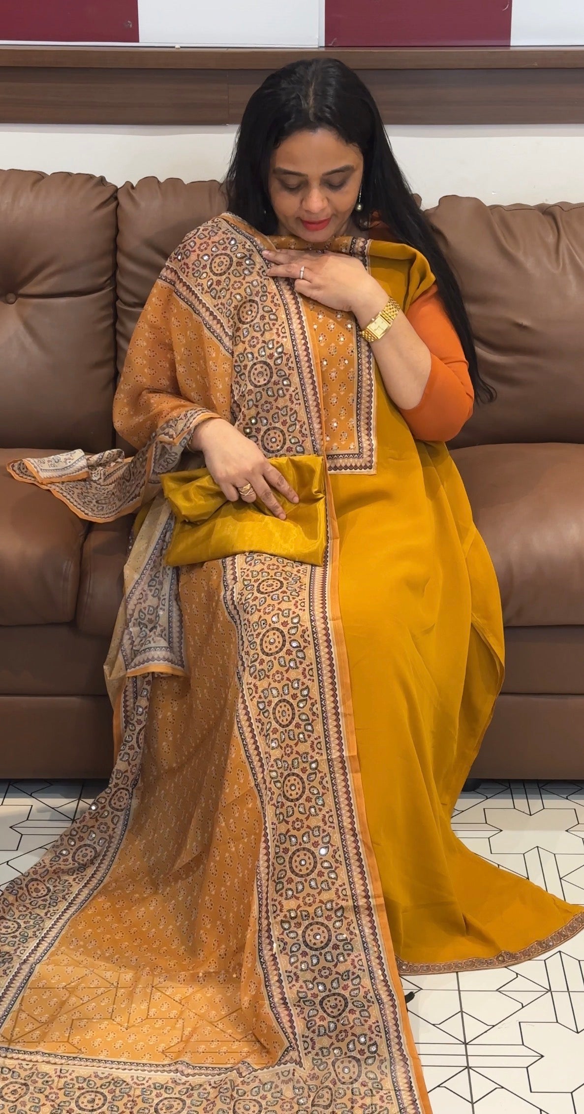 GEORGETTE UNSTITCHED SALWAR SUITS - IHA 35471