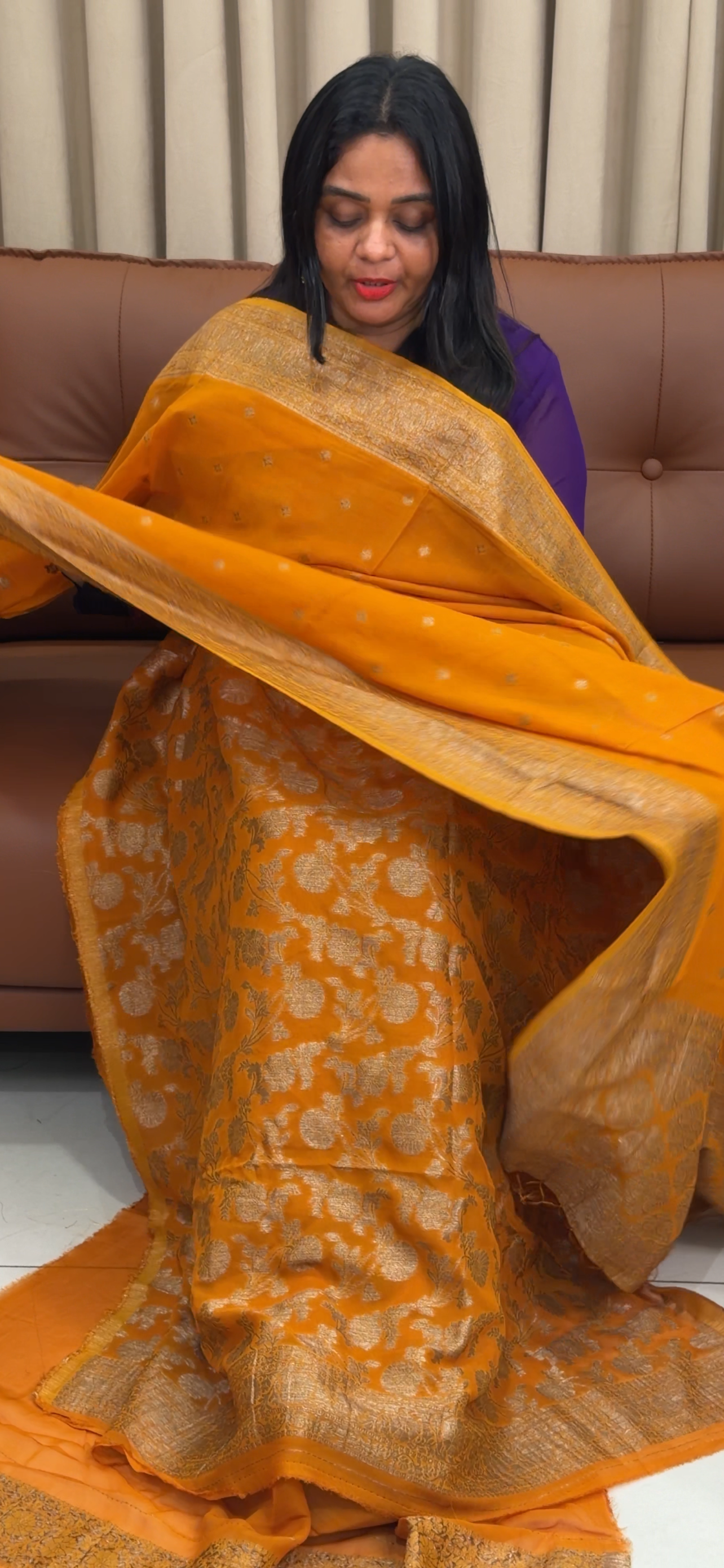 VISCOSE GEORGETTE BANARASI UNSTITCHED SALWAR SUITS - IHA 33673