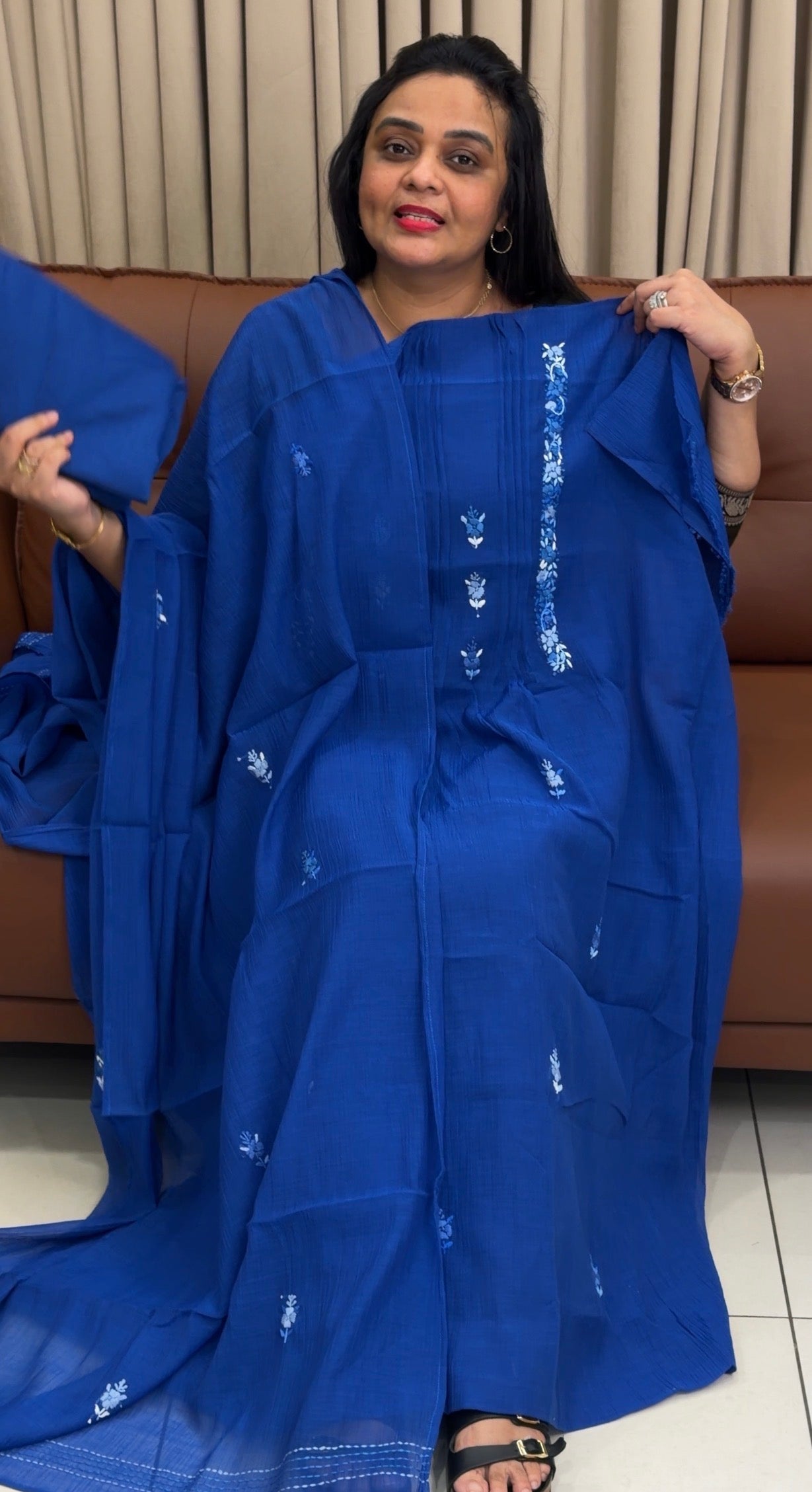 MUL CRUSHED UNSTITCHED SALWAR SUITS - IHA 34797