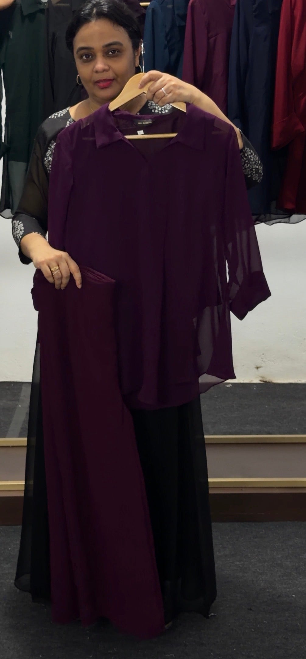IHA'S IN-HOUSE GEORGETTE CO-ORDS SETS - IHA 36070