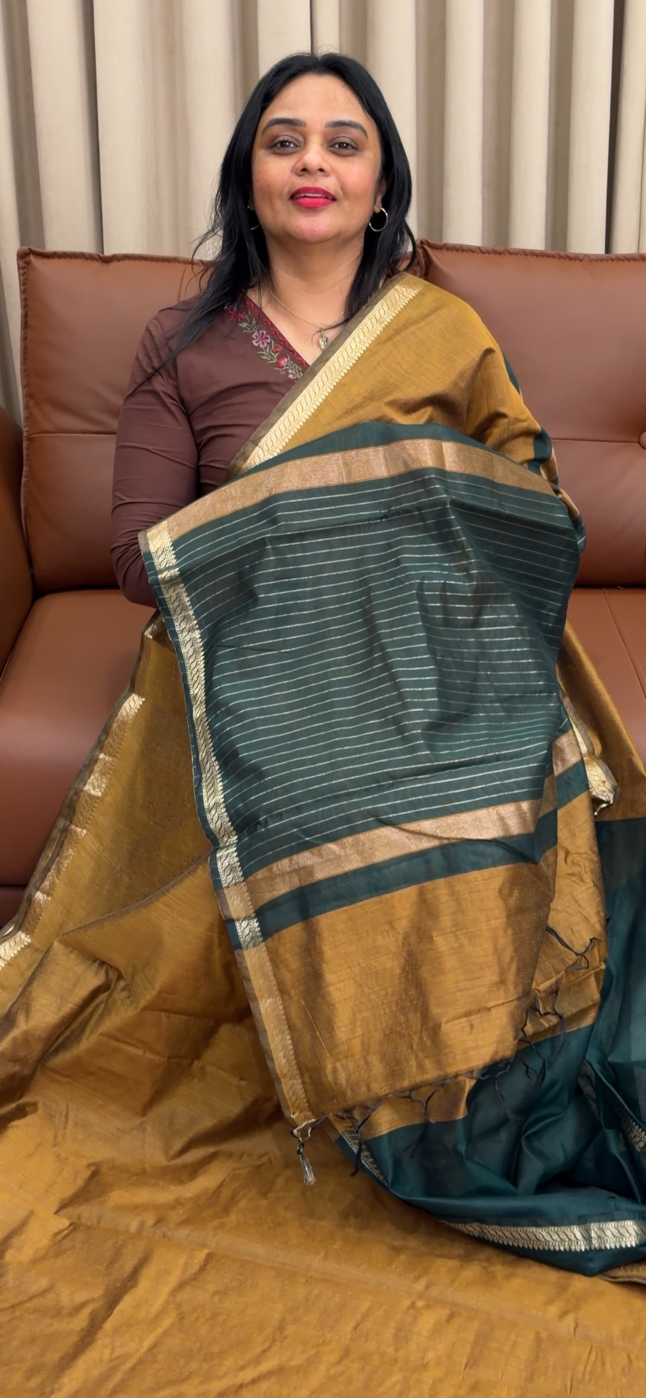 MUL CHANDERI SAREES - IHA 34238