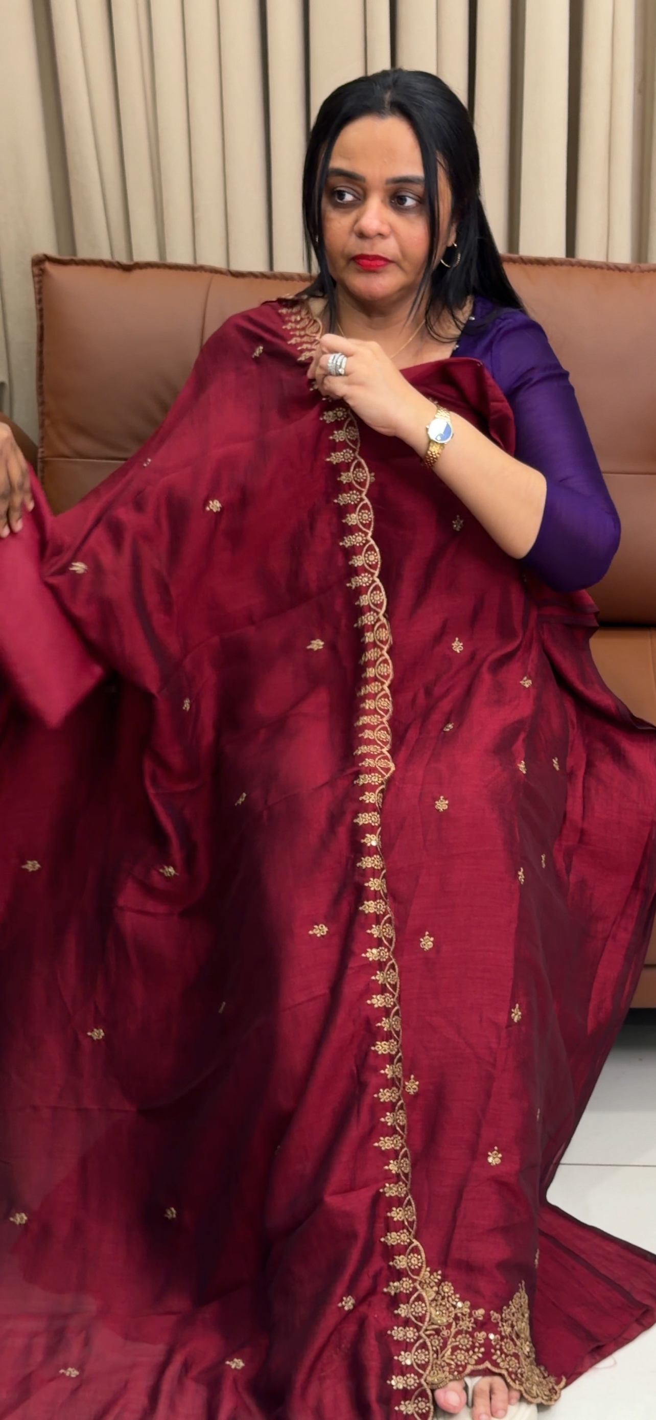 SEMI RAW SILK UNSTITCHED SALWAR SUITS - IHA 34683