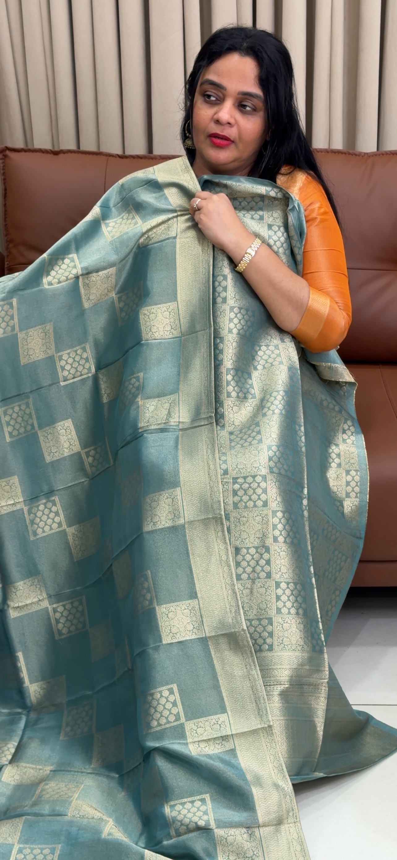 BANARASI TISSUE UNSTITCHED SALWAR SUITS - IHA 34526