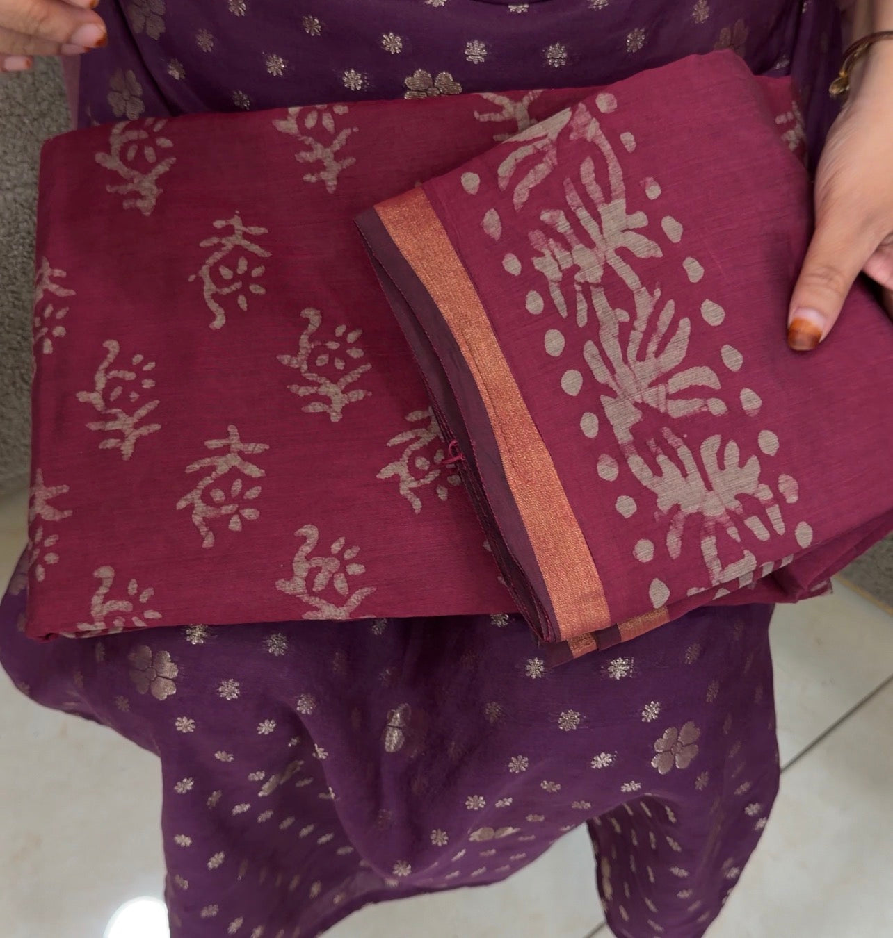 BATIK PRINTED UNSTITCHED SALWAR SUITS - IHA 32858