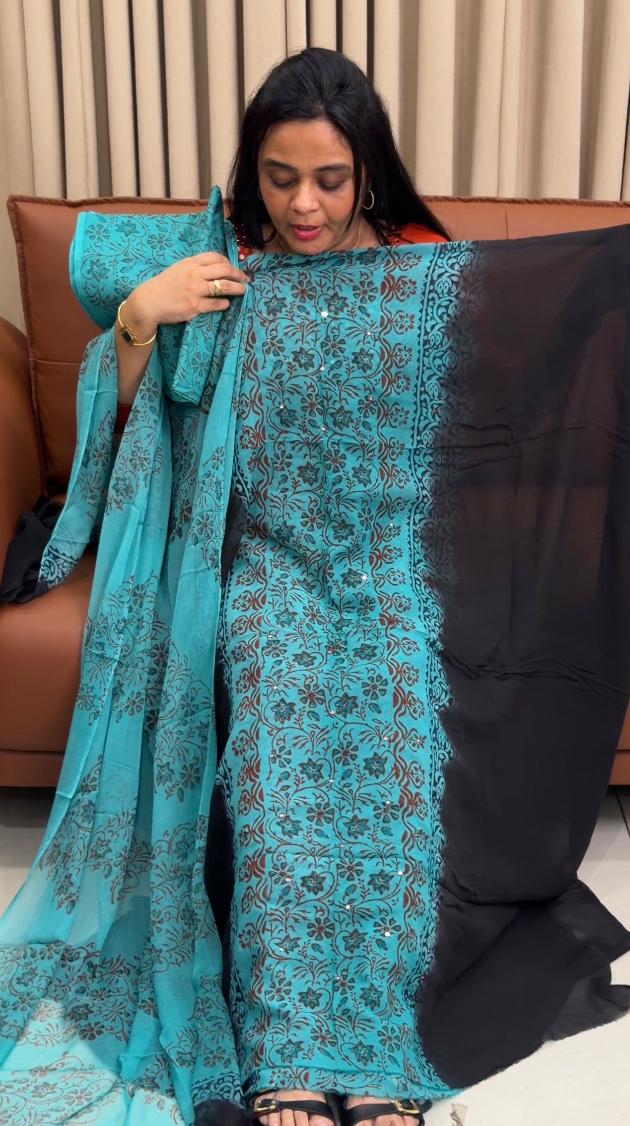 GEORGETTE UNSTITCHED SALWAR SUITS - IHA 34945