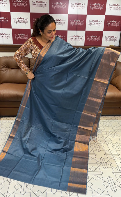 SEMI TUSSUR SAREE - IHA 16549