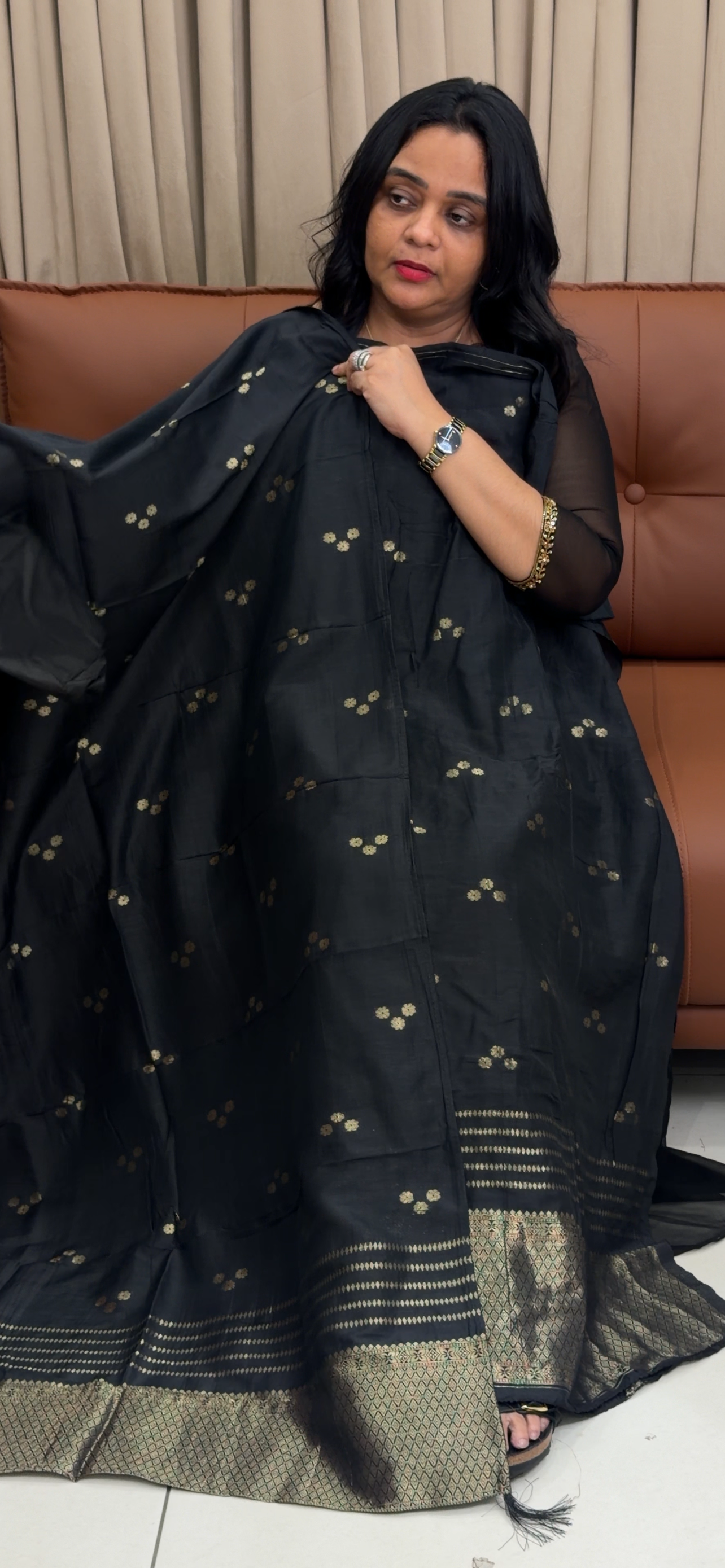 SEMI BANARASI UNSTITCHED SALWAR SUITS - IHA 35046