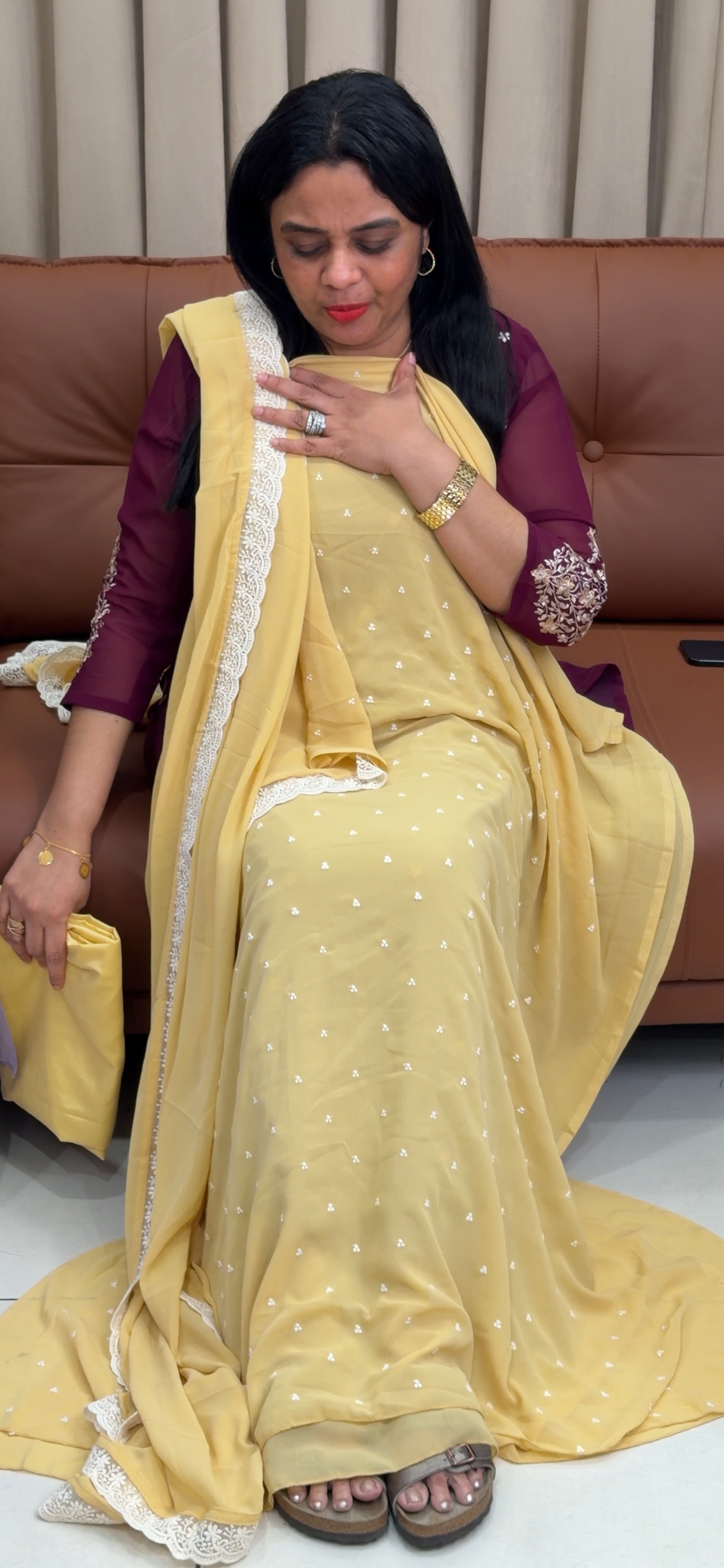 FAUX GEORGETTE UNSTITCHED SALWAR SUITS - IHA 35811