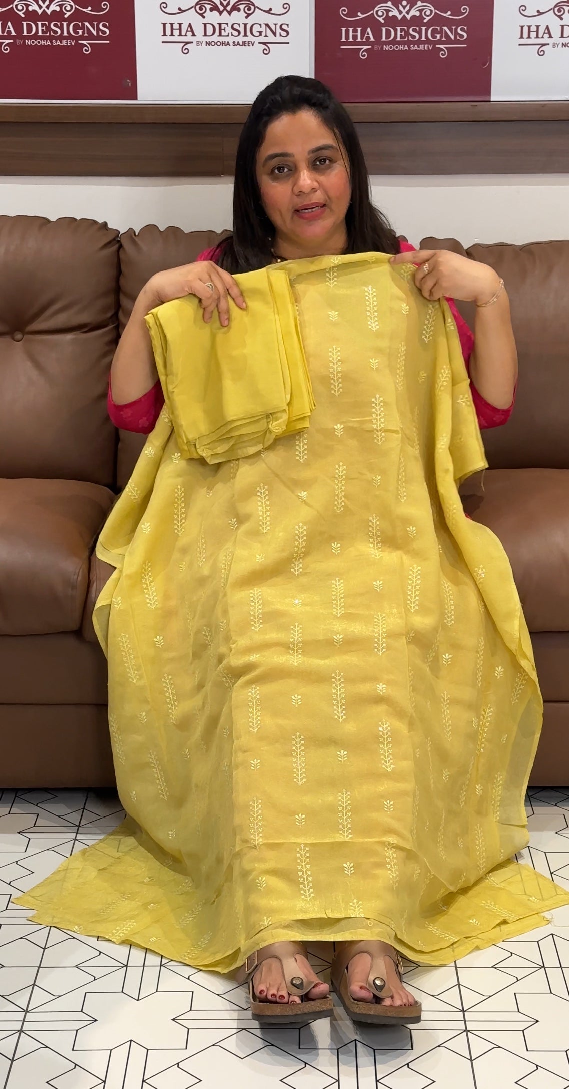 CRUSHED TISSUE UNSTITCHED SALWAR SUITS - IHA 27664