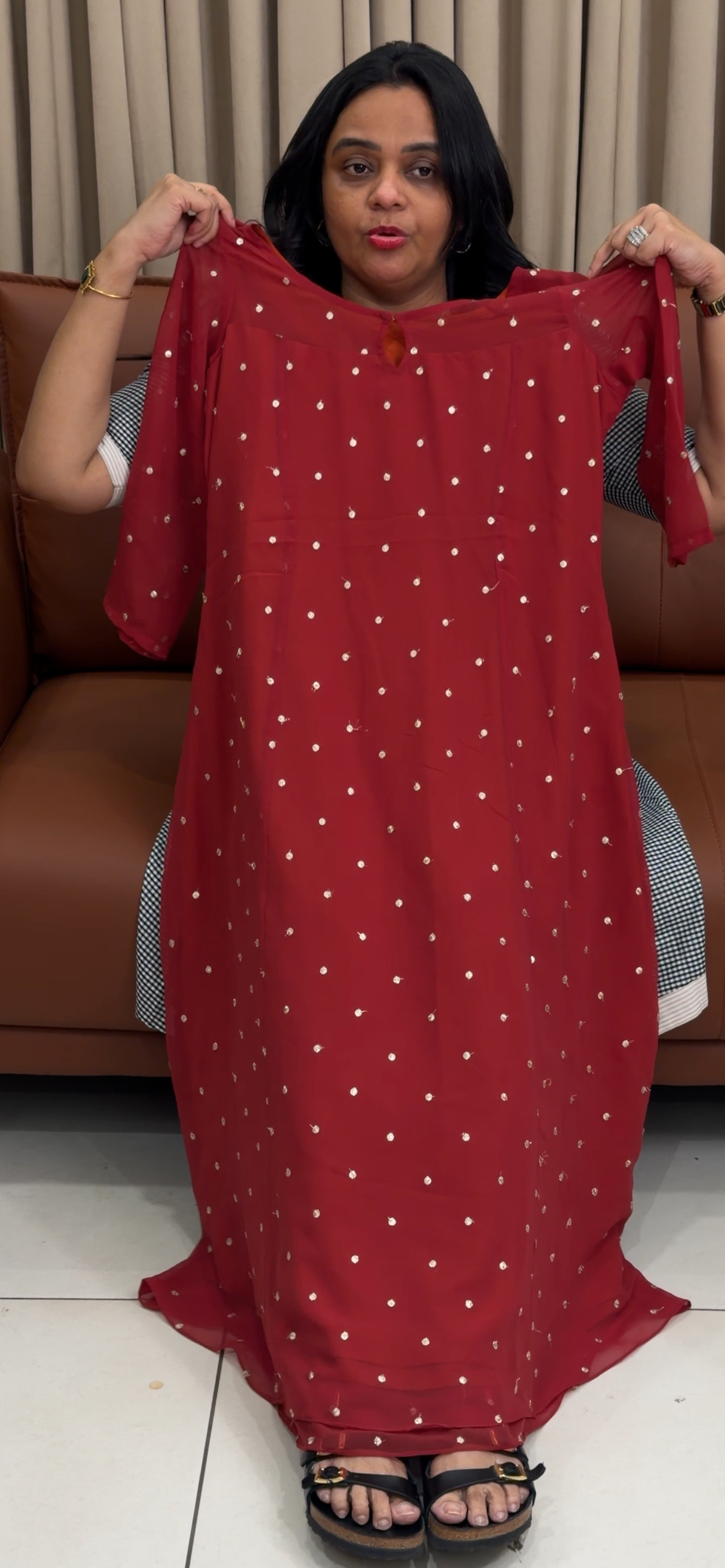 IHA'S IN-HOUSE GEORGETTE ALINE TOPS - IHA 35178